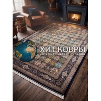 Иранский ковер Qum 432 Синий